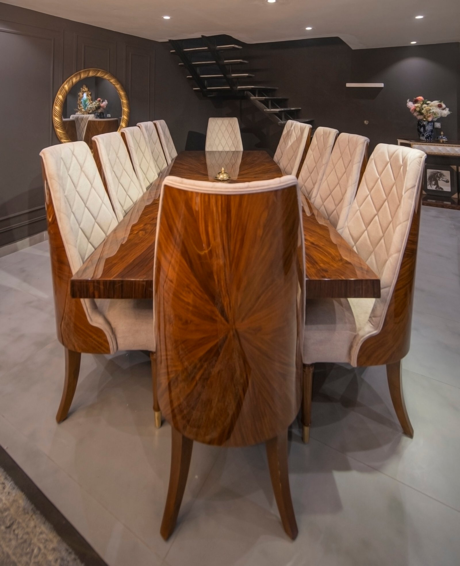 Luxury 12-Seater Dining Table Set