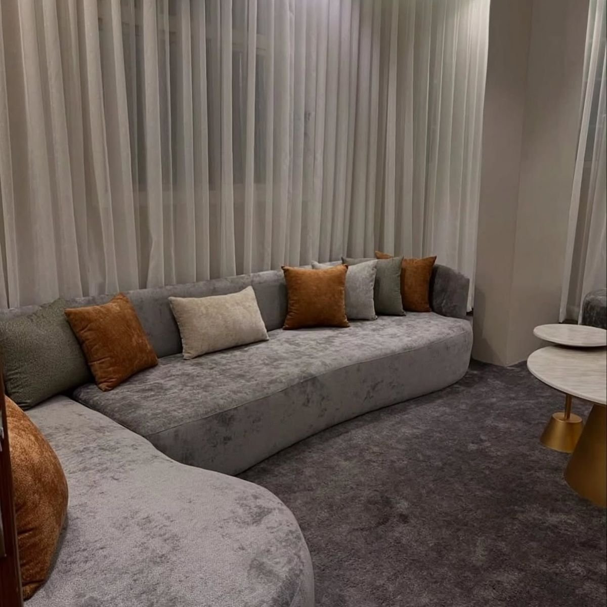 Modern Charcoal L-Shaped Sofa - Image 3