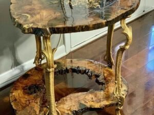 Imperiale Resin Burlwood Console Table