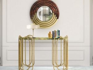 Aurora Gold Console Table