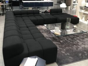 Modern Charcoal L-Shaped Sofa
