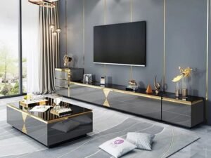 Luxury Grey Living Room TV Unit
