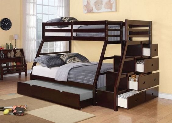 Milano Wooden Bunk Bed with Storage Drawers