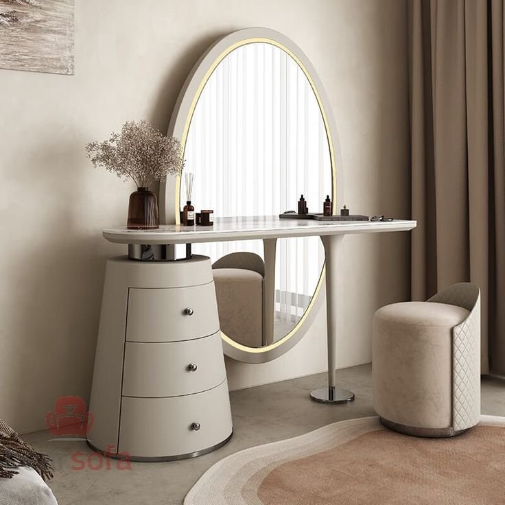 Dressing Table With Drawer Tower