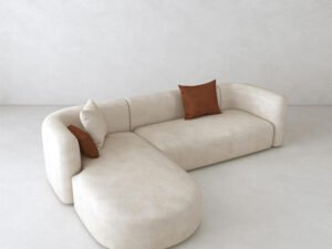 Modern Curved L-Shaped Sofa