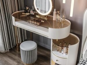 Dressing Table With Curved Storage