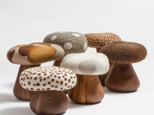 Mushroomv Upholstered Stool Collection