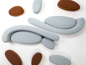 Modular Pebble Pouf & Cushion Set