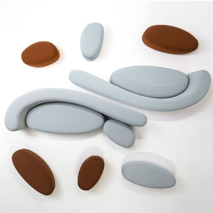 Modular Pebble Pouf & Cushion Set