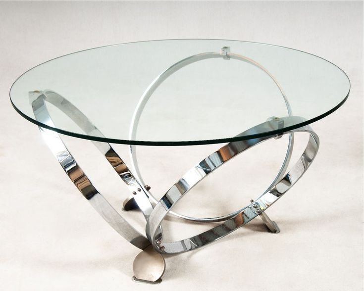 Eclipse Chrome Glass Luxury Foyer Table