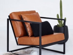 Modern Leather Accent Chair