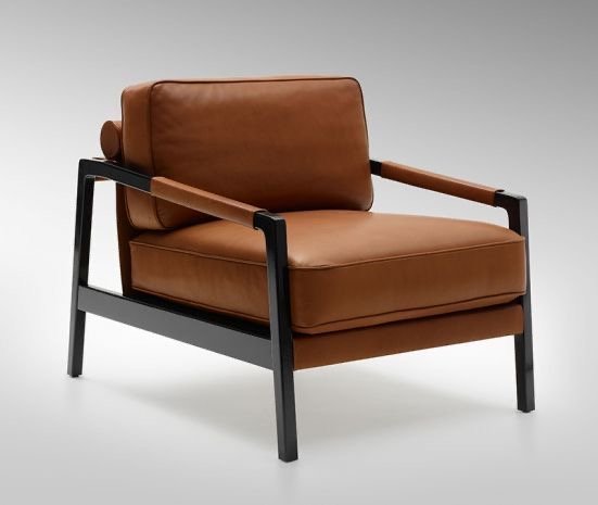 Modern Leather Accent Chair - Image 2