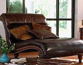Leather Chaise Lounge