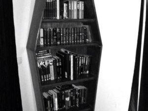 Coffin Shaped Bookshelf