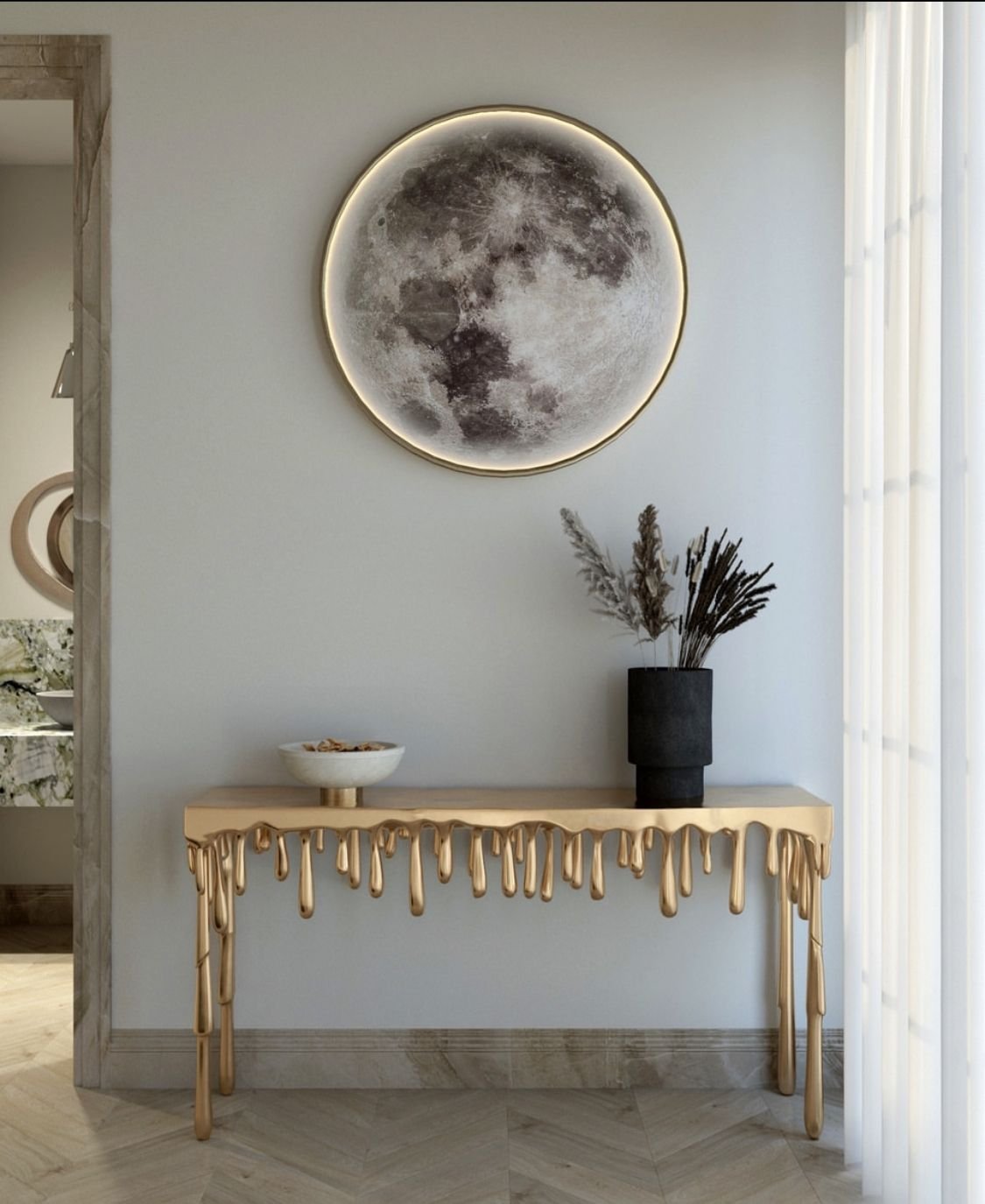 Sculptural Console Table