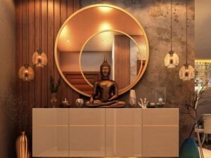 Zen Aura Designer Console with Circular Mirror