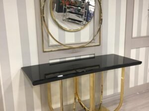 The Noir & Gold Sculptural Console Collection
