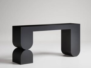 Obsidian Curve Console Table