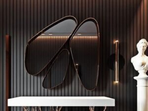 The White & Bronze Sculptural Console