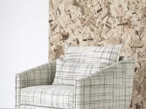 Modern Grid Accent Armchair