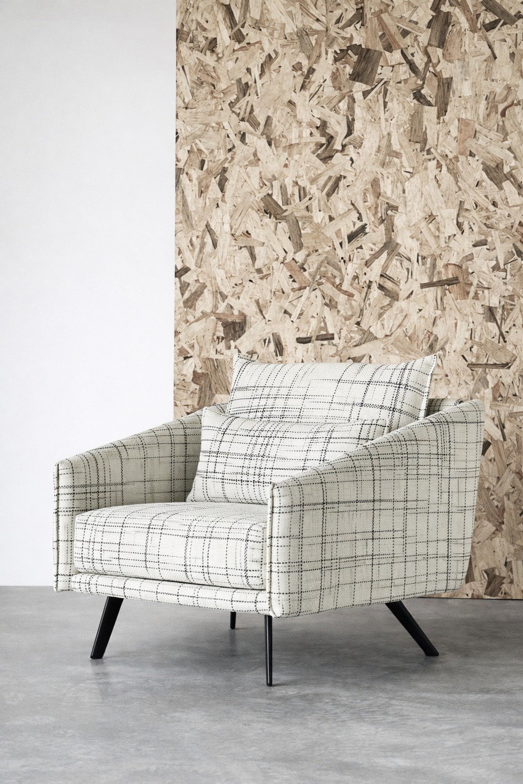 Modern Grid Accent Armchair