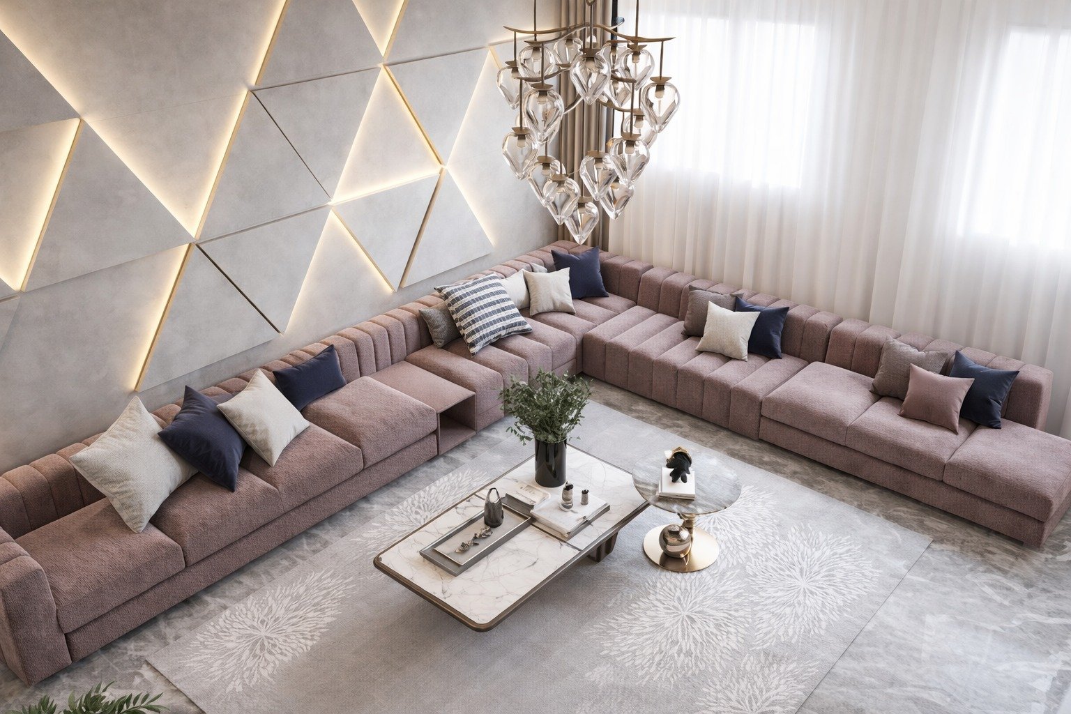 Blush Meridian Modular Sectional