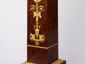 Imperial Burlwood Pedestal with Gilded Ornaments