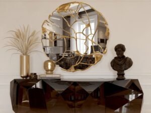 Aurélien Sculpted Console & Mirror Set