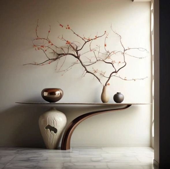 Serene Curve Console Table